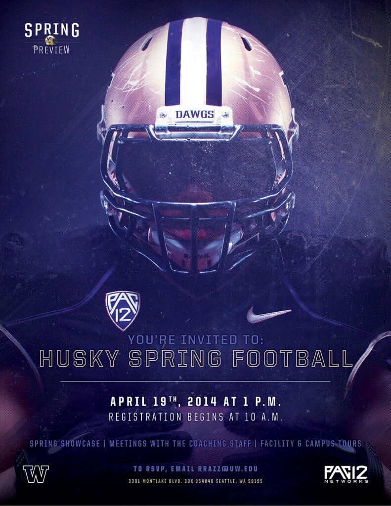 UW Spring Game Invitation Danita Cook's Portfolio