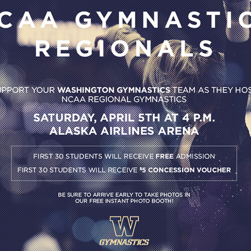 University of Washington Gymnastics Advertisment